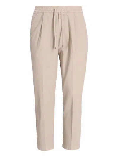 Jacob Cohen Daniel Drawstring Pleated Trousers In Neutral