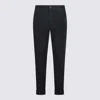 Jacob Cohen Straight Trousers With Cuffed Hem And Pockets In Black
