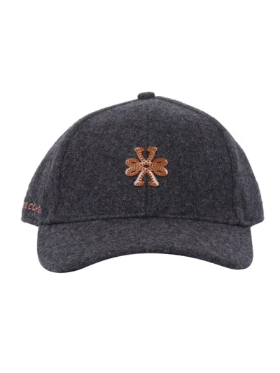 JACOB COHEN DARK GREY STRUCTURED BASEBALL CAP