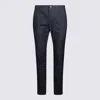 Jacob Cohen Straight Cut Trousers With Front And Back Pockets In Blue