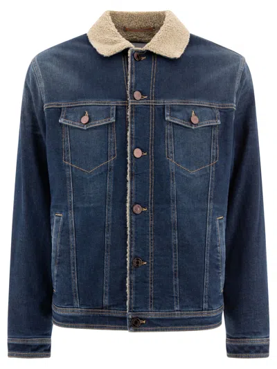 JACOB COHEN JACOB COHEN DENIM AND SHEARLING JACKET