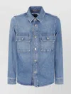 Jacob Cohen Denim Jacket With Chest Pockets And Point Collar In Blue