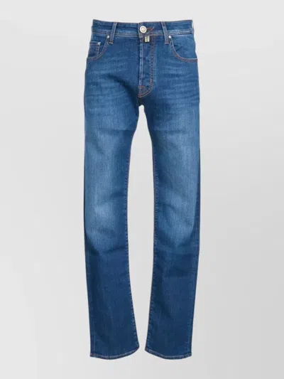 Jacob Cohen Faded-effect Straight-leg Jeans In Blue