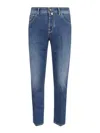 Jacob Cohen Indigo Blue Nick Slim Denim Pants In Lavado Oscuro