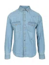 Jacob Cohen Button-down Collar Long Sleeve Denim Shirt In Blue