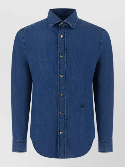 Jacob Cohen Embroidered-logo Denim Shirt In Multi