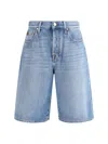 Jacob Cohen Flared Bermuda Shorts Five-pocket Style In Medium Blue