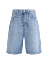 Jacob Cohen Flared Bermuda Shorts Five-pocket Style In Medium Blue