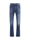 Jacob Cohen Belt Loops Contrast Stitching Faded Jeans In Blue