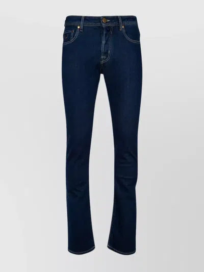 Jacob Cohen Denim Trousers Five Pockets In Blue