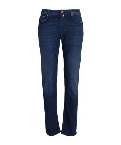 Jacob Cohen Denim Trousers With Belt Loops In Blue