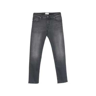 Jacob Cohen Distressed Cotton Jeans In Gray