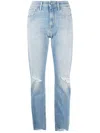 Jacob Cohen Distressed-detail Denim Jeans In Blau