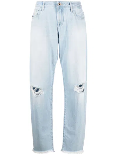 Jacob Cohen Distressed-detail Denim Jeans In Blue