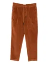 Jacob Cohen Drawstring Corduroy Trousers In Brown