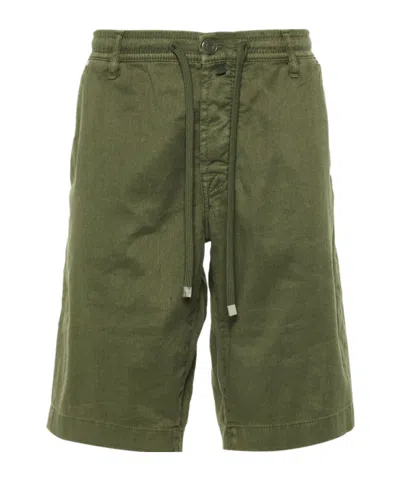 Jacob Cohen Logo-patch Shorts In Green