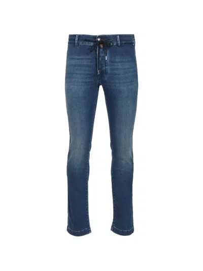 Jacob Cohen Drawstring Trousers In Blue