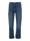 Jacob Cohen Edo Blue Five-pocket Jeans With Logo Patch On The Back In Denim Man In Blue