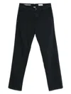 Jacob Cohen Slim Waist Denim Trousers With Pockets In Black