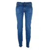 JACOB COHEN ELEGANT BLUE DENIM JACQUARD PANTS