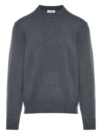 Jacob Cohen Embroidered Crew-neck Sweater In Gray