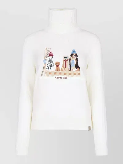 Jacob Cohen Embroidered Dogs Sweatshirt In Neutral