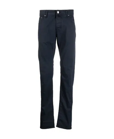 Jacob Cohen Embroidered-logo Jeans In Black