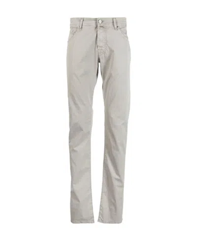 Jacob Cohen Embroidered-logo Jeans In Gray