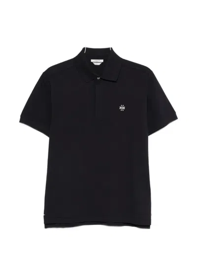Jacob Cohen Embroidered Logo Polo Shirt In Black