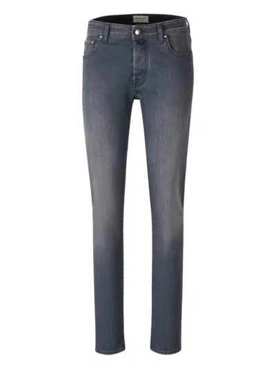 Jacob Cohen Embroidered-pocket Jeans In Blue