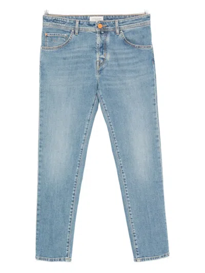 Jacob Cohen Embroidered-pocket Jeans In Blue