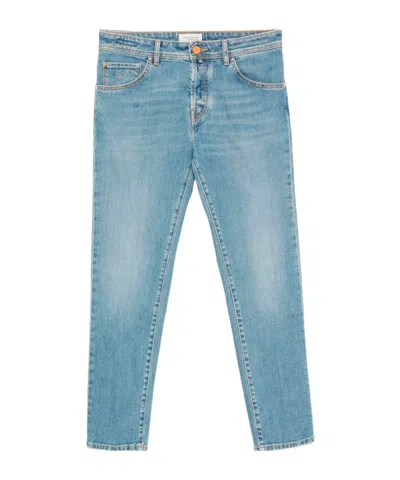 Jacob Cohen Embroidered-pocket Jeans In Blue