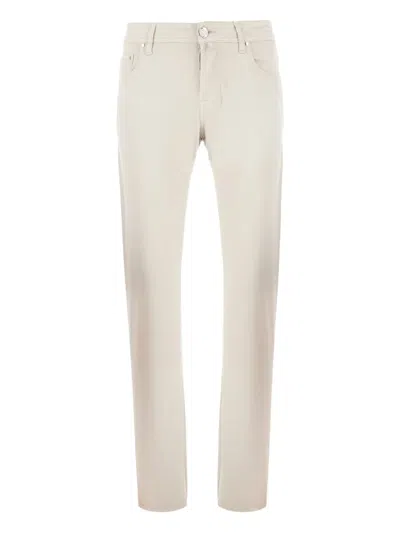 JACOB COHEN EMBROIDERED-POCKET TROUSERS
