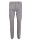 Jacob Cohen Embroidered-pocket Wool Trousers In Gray