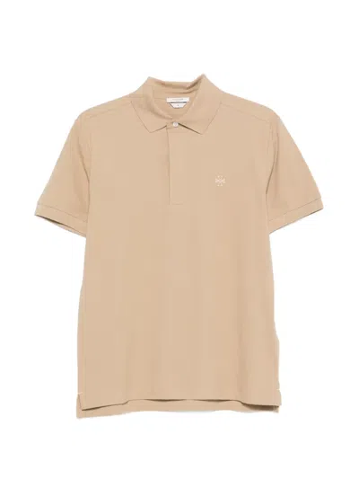 Jacob Cohen Embroidered Polo Shirt In Neutral