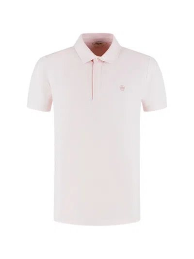 Jacob Cohen Embroidered Polo Shirt In Pink