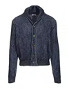 Jacob Cohen English Knit Cardigan In Blue