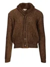 Jacob Cohen Long-sleeved Cardigan Sweater In Brown