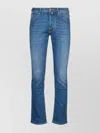 Jacob Cohen Denim Trousers With Belt Loops And Contrast Stitching In Blue