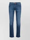 Jacob Cohen Faded Five-pocket Jeans Featuring Belt Loops In Blue