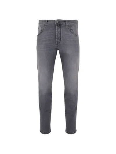 Jacob Cohen Gray Stretch Cotton Denim Jeans