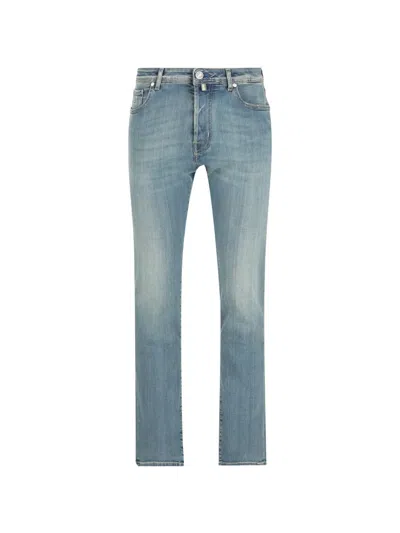 Jacob Cohen Faded Slim-fit Jeans In Blue