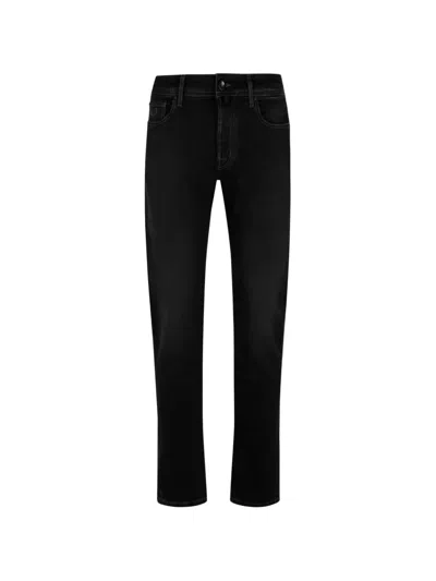 Jacob Cohen Faded-effect Five-pocket Jeans In Black