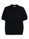 Jacob Cohen Fine-knit Polo Shirt In Blue