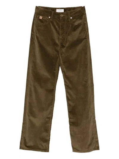 Jacob Cohen Five-pocket Corduroy Trousers In Green
