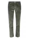 Jacob Cohen Five-pocket Corduroy Trousers In Green