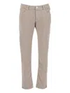 Jacob Cohen Five Pocket Corduroy Trousers In Neutral