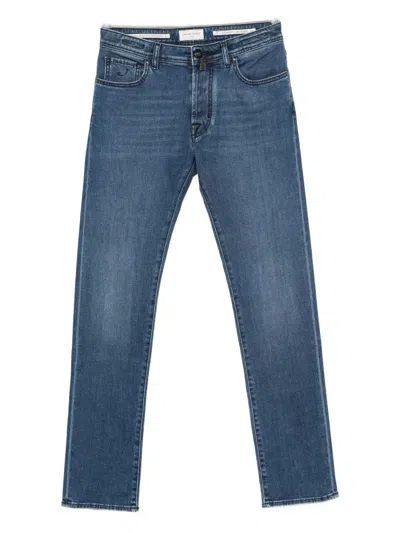 Jacob Cohen Five-pocket Cotton-blend Jeans In Blue