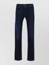 Jacob Cohen Five-pocket Denim Trousers Featuring Belt Loops In Blue