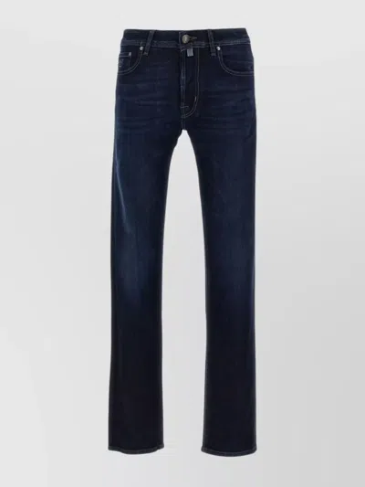 JACOB COHEN FIVE-POCKET DENIM TROUSERS FEATURING BELT LOOPS